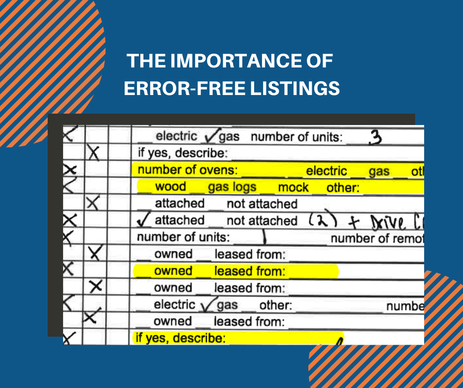 Mistake #8: Listing Errors