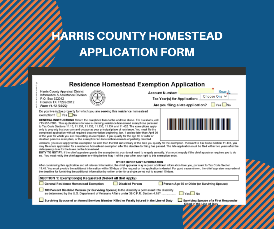 Harris County Homestead Application Guide