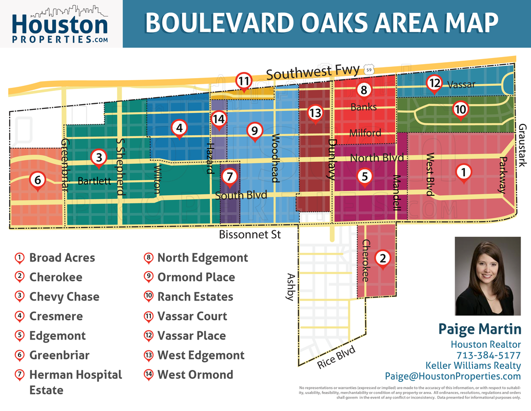 Boulevard Oaks Houston: Subdivisions