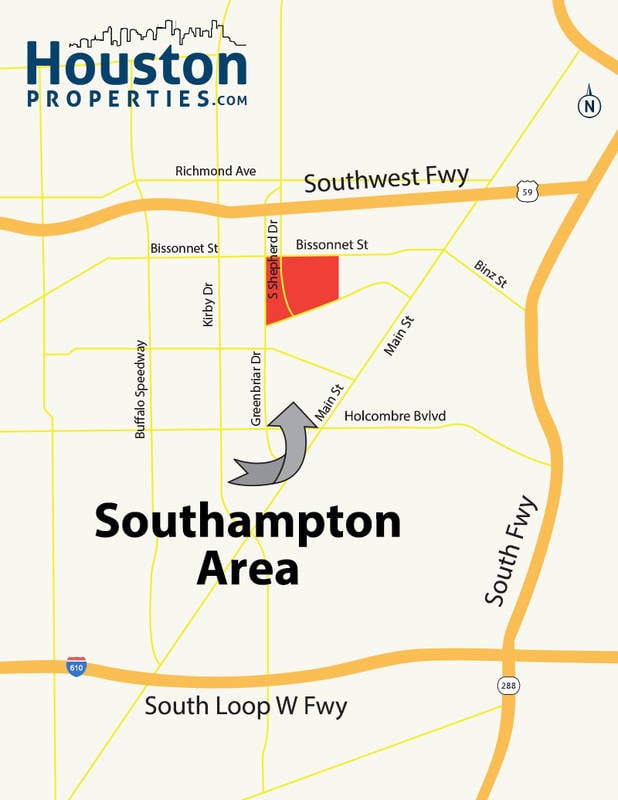Southampton Place Houston Maps: Neighborhood