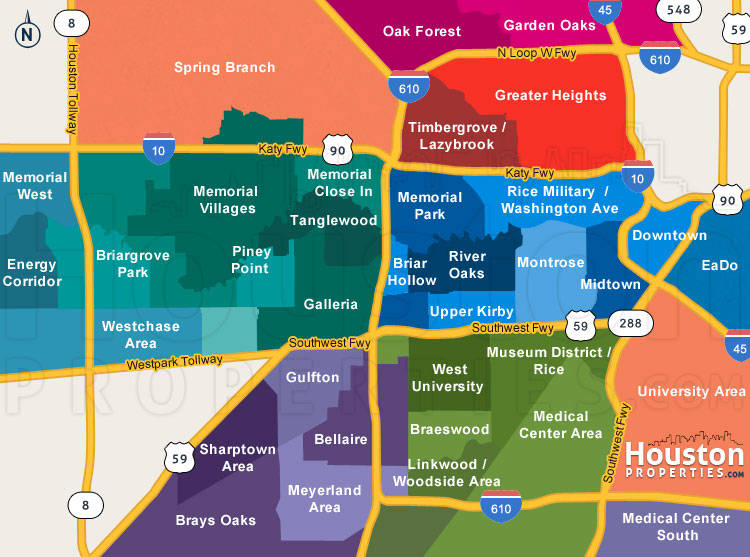 2022 Update Houston Neighborhoods Houston Map Real Estate Homes 1774