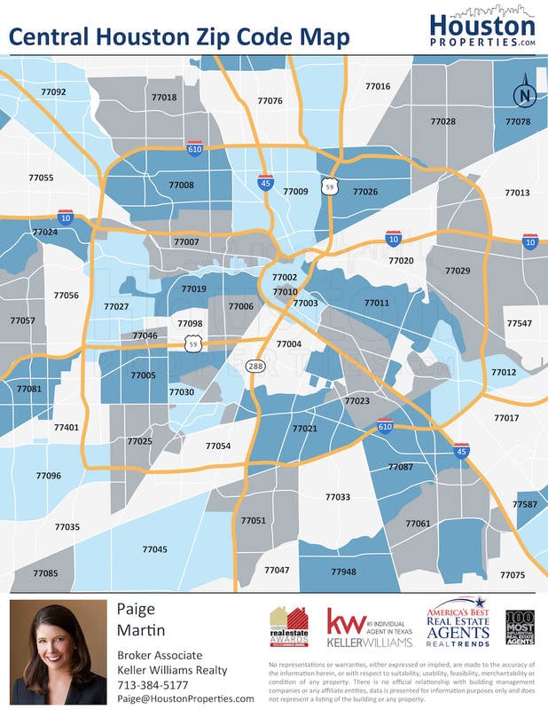 houston map by zip code