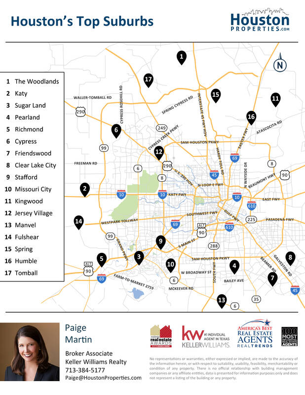 The Best Houston Suburbs On A Map