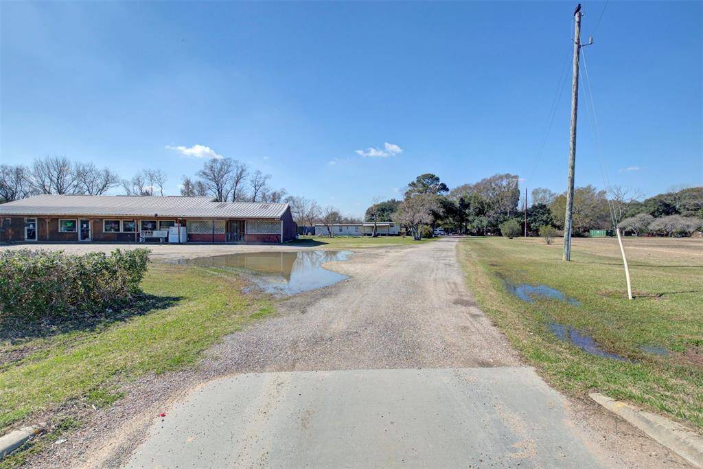Driveway leading to the property.