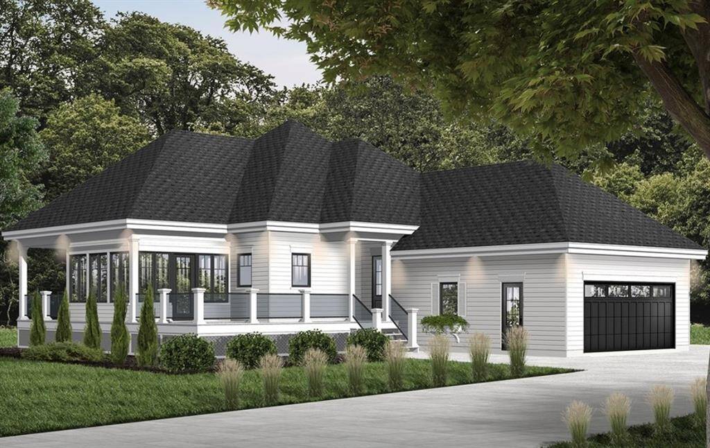 Rendering of Front Elevation. Details may vary.