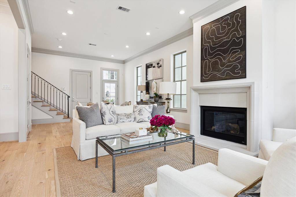 Open layout first-floor living plan, light and bright!