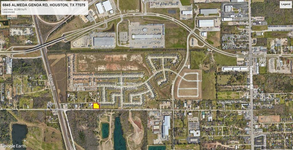 Property is adjacent to Forbes Crossing with access on Almeda Genoa and Telean St