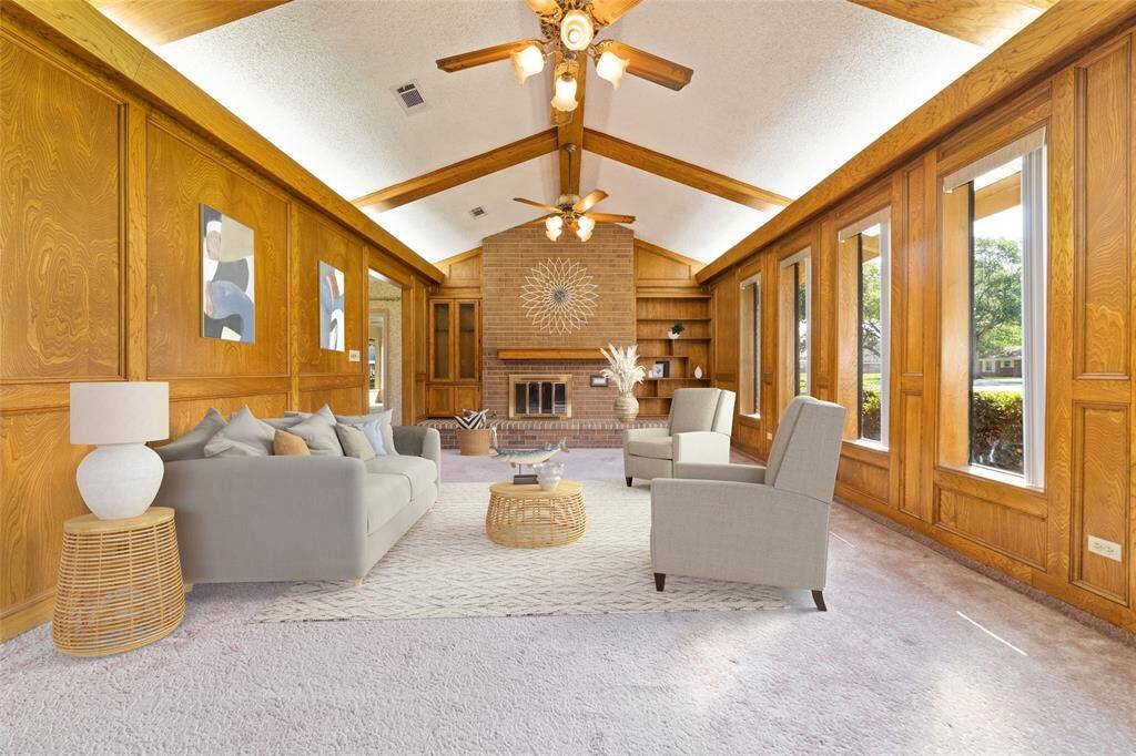 Massive family room in this home which can accommodate a large seating area. *virtually staged