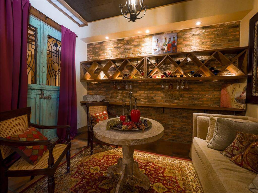 Cozy wine room just off the great room