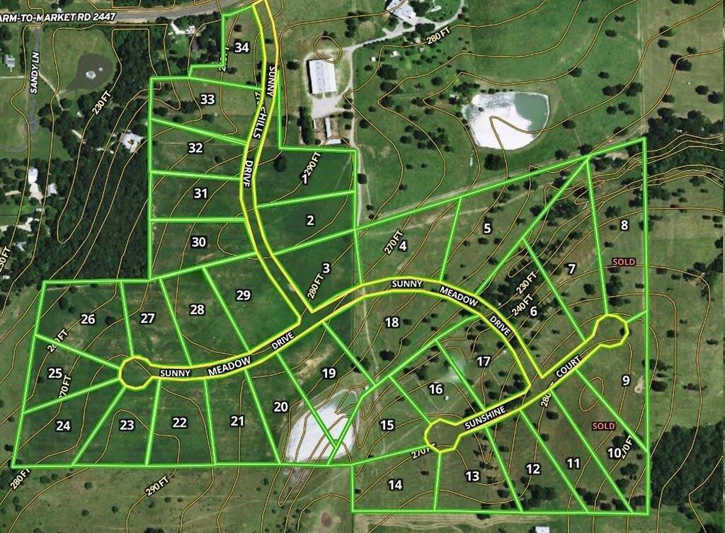 Layout for Sunset Hills Estates