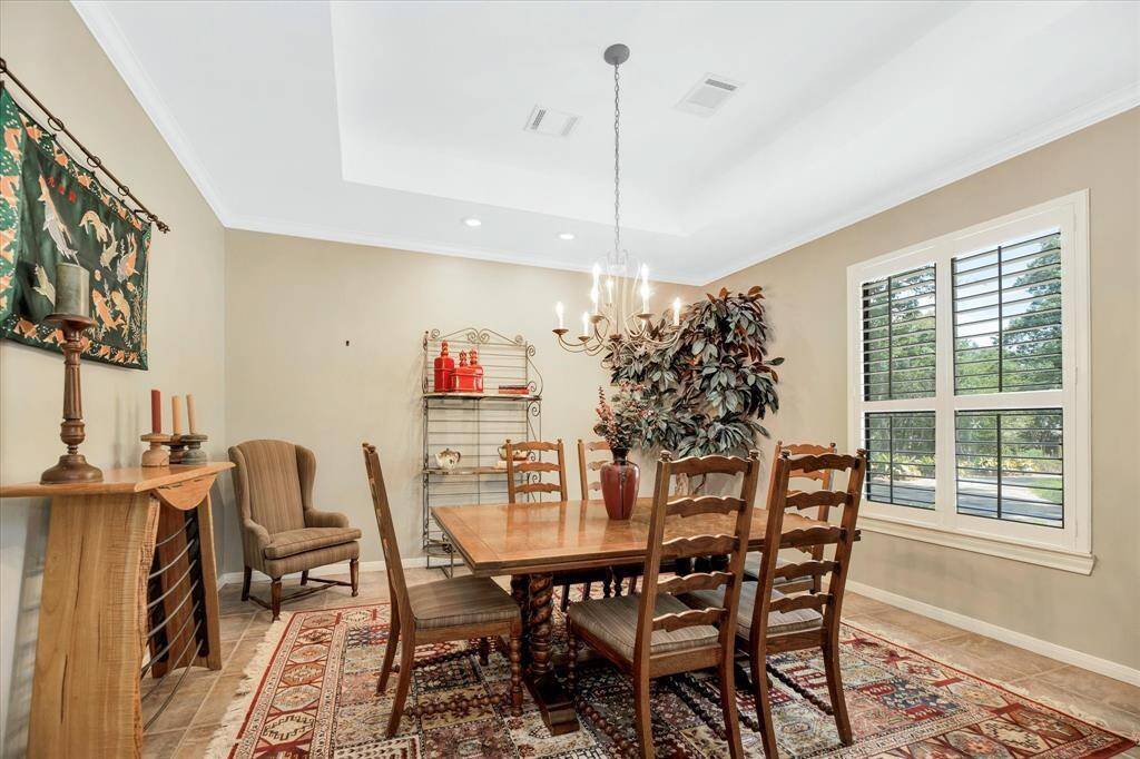 There is a separate formal dining room in addition to breakfast area and eat in kitchen counter.