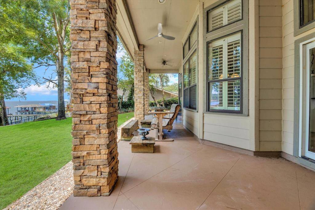 Enjoy your morning coffee or evening glass of wine from the large covered back porch.