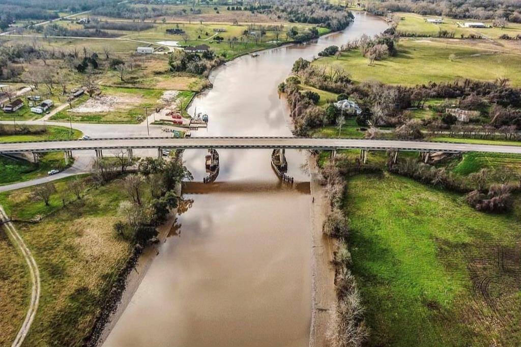 An overhead view of the San Bernard River.