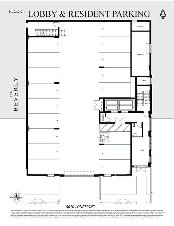 Perspective of Lobby Entryway from Longmont Drive.