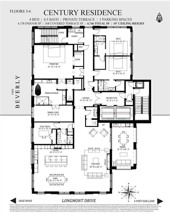 The Beverly Mid-Rise Artist Rendition. Located in the heart of Tanglewood within Greater Uptown Houston- being developed by the highly coveted G.T. Leach in collaboration with the esteemed developer, Rama Companies. The building accommodates full 360 degree views from every single home here!