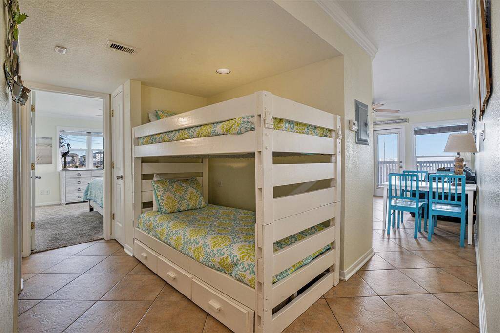 Bunk area provides extra sleeping space for guests