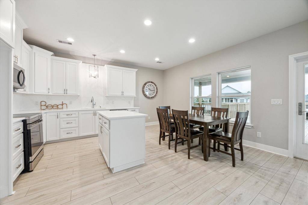 open kitchen with island