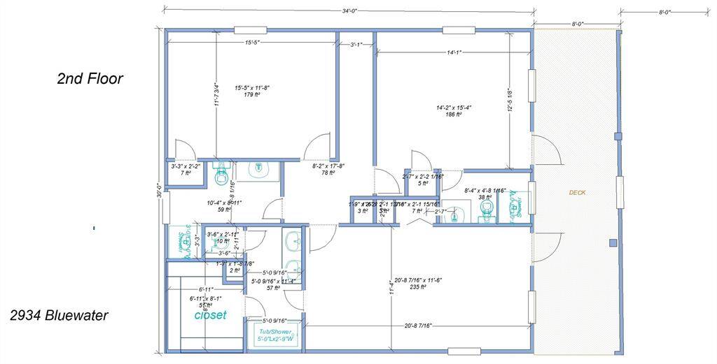 This floor plan mirrors the layout of 107 W Palm.