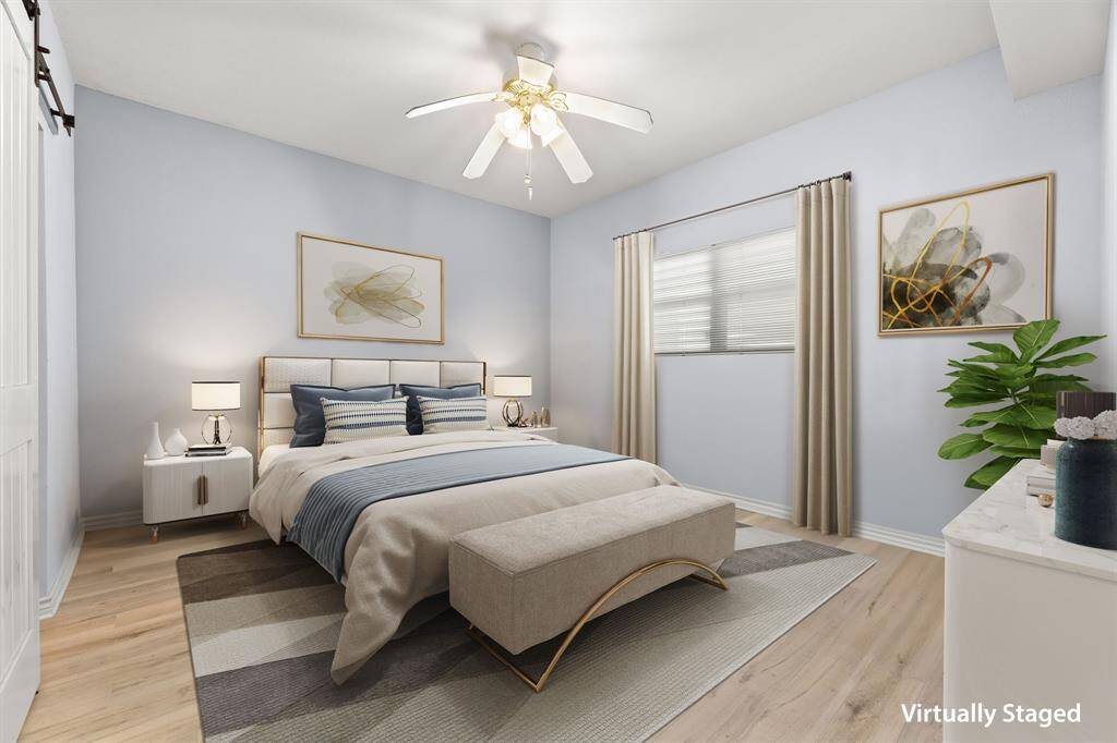 Primary bedroom - virtually staged