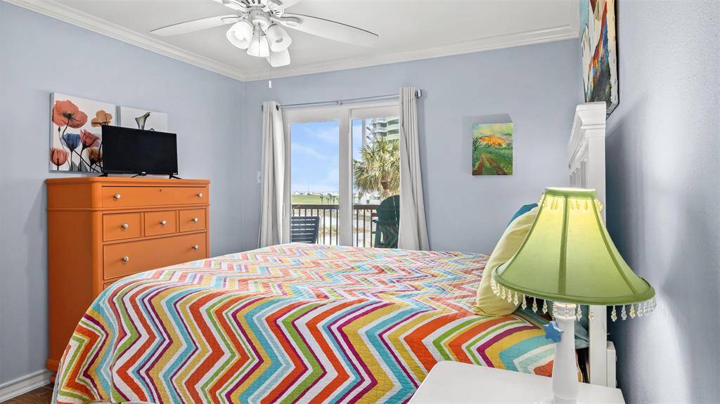 Views of the palms and ocean from bedroom