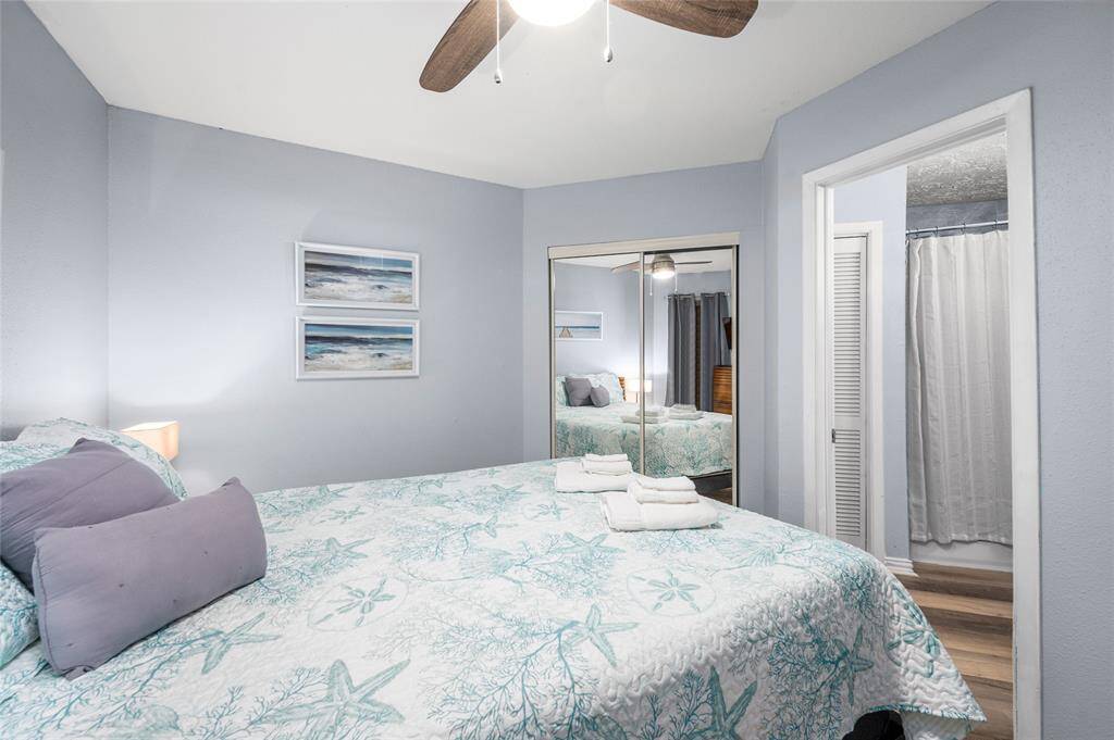 Easy access from the bedroom to the bathroom.