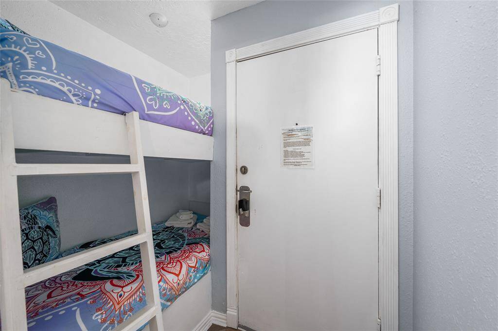 Bathroom is convenient to all areas of the condo.