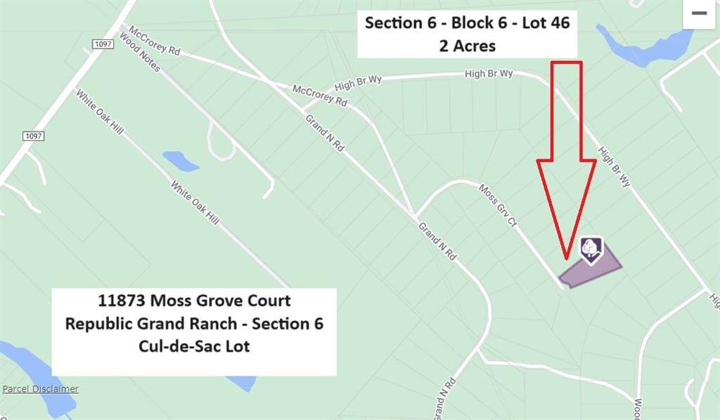Easy access from I-45 to your home in Republic Grand Ranch