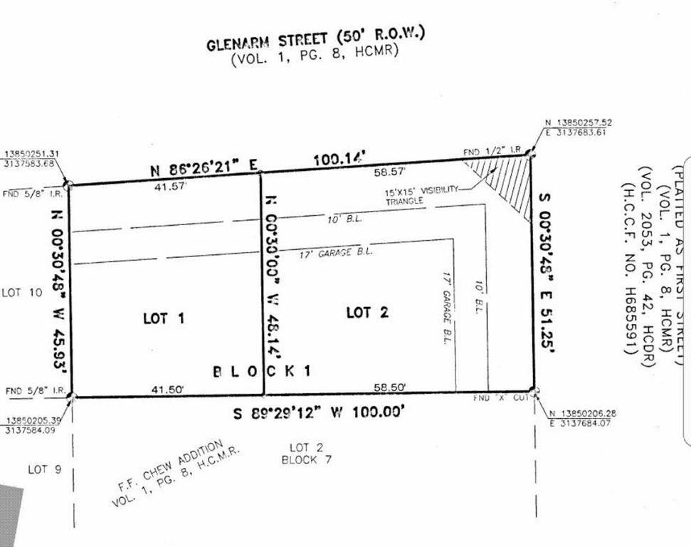 SURVEY ON THE TWO REPLATTED LOTS