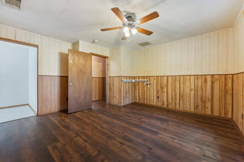 Master bedroom. Photo virtually staged.