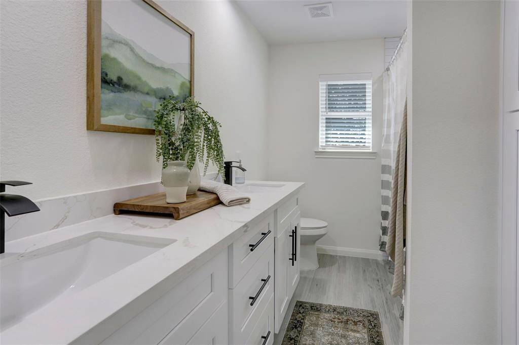 Second bathroom with double sink vanity!