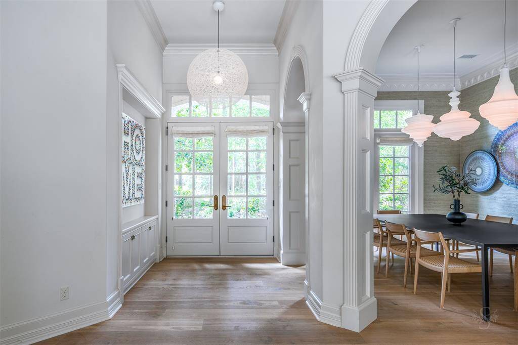 Masterfully designed, the custom details are seen immediately upon entering.