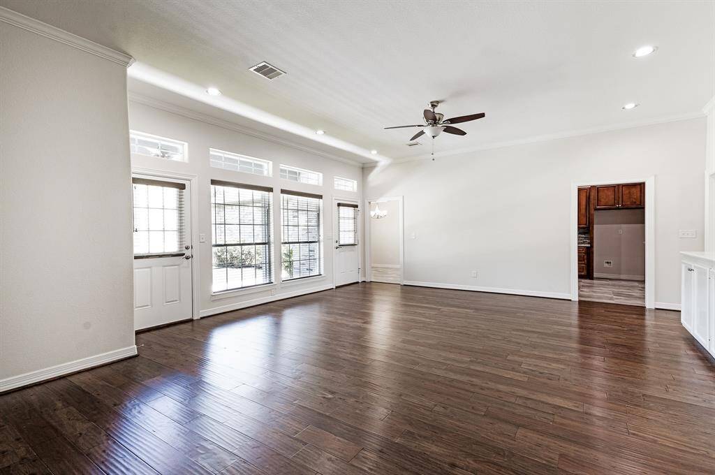 Living area--notice the 2 doors that give you access to the outside patio