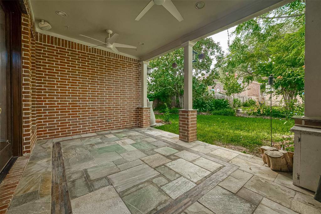 Another view of Patio with Tile Flooring.