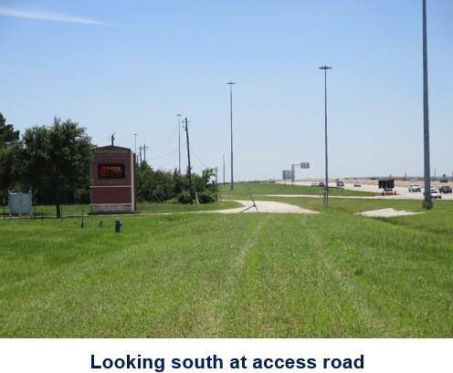 Looking south at access Road from Reed Road
