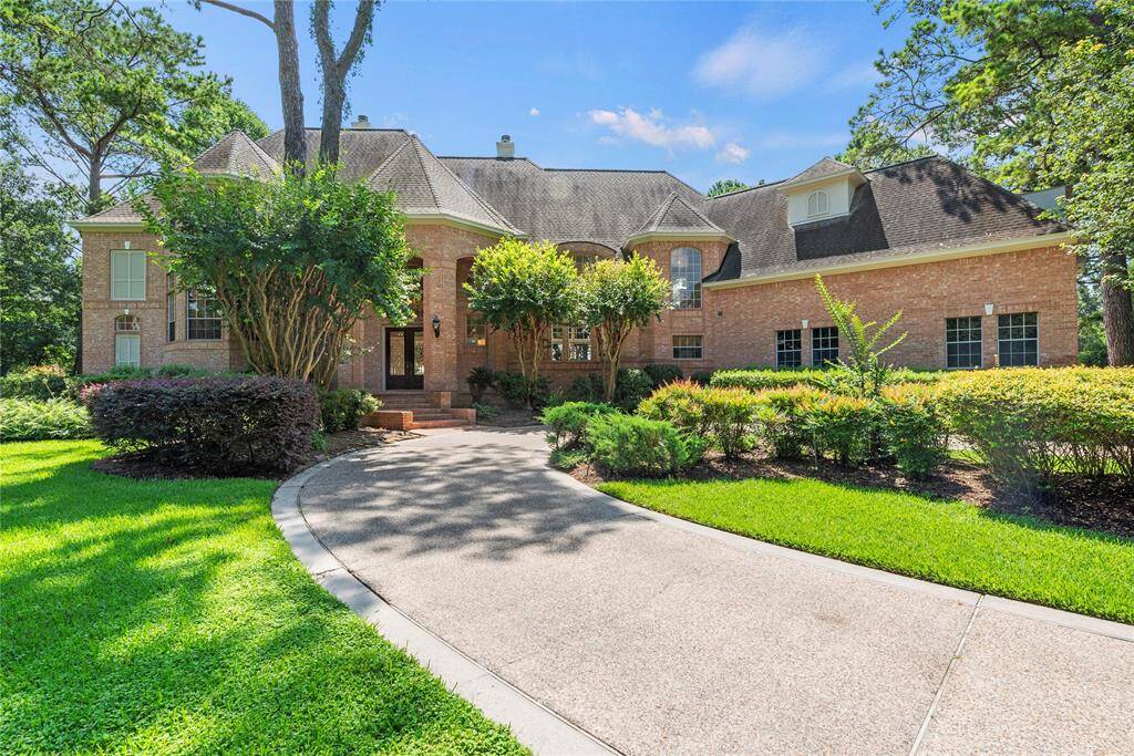 This long driveway leads to home and circle drive