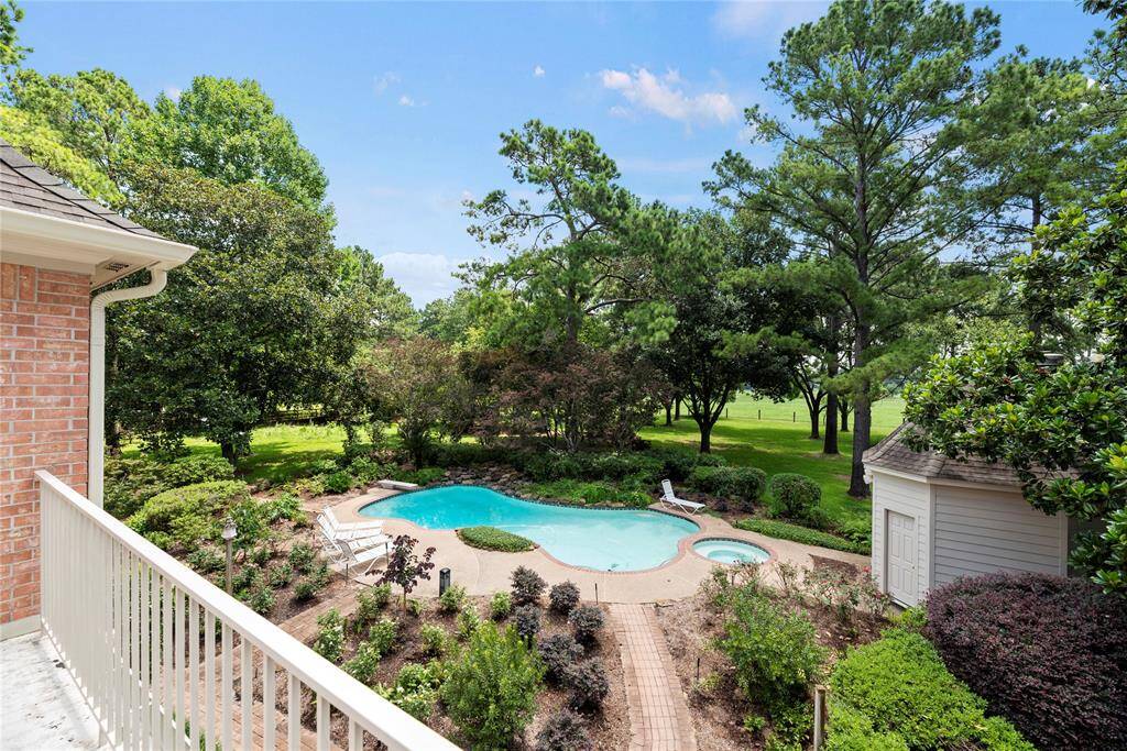 View of the grounds from the outdoor balcony.