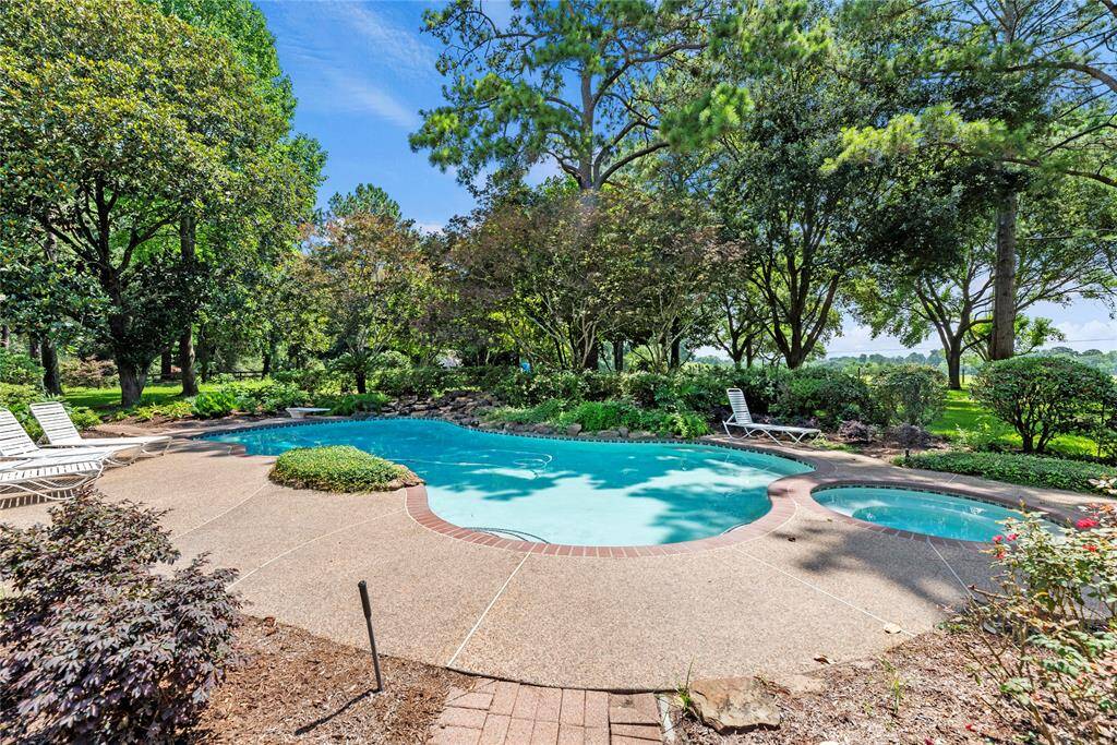 The refreshing swimming pool/spa is nestled among the trees and has plenty of shade.