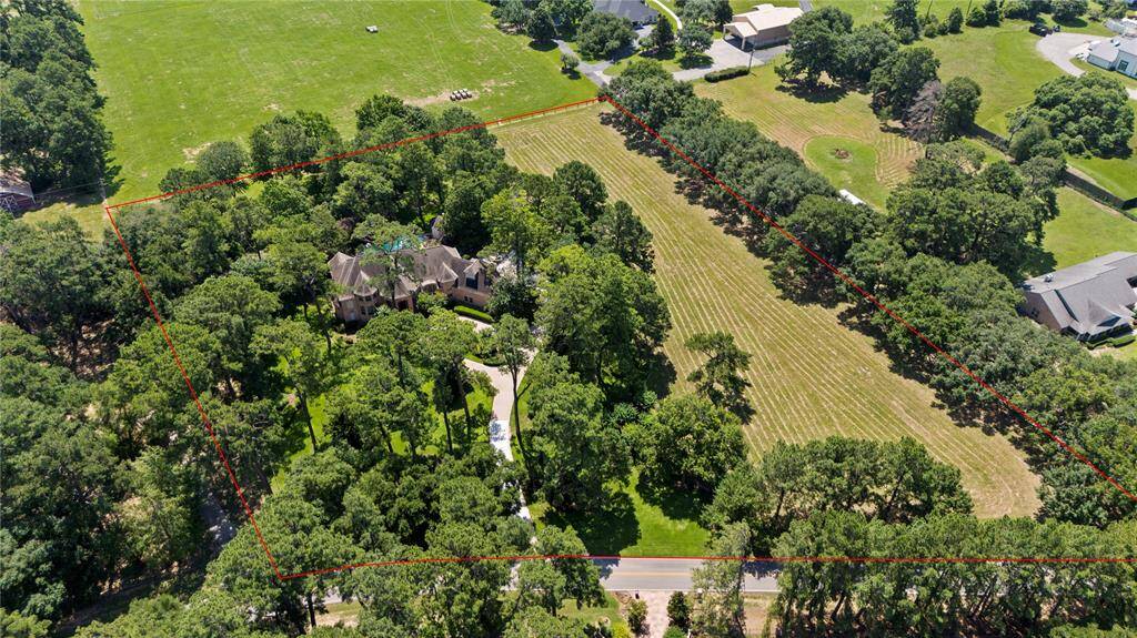 Redline aerial view of the property.