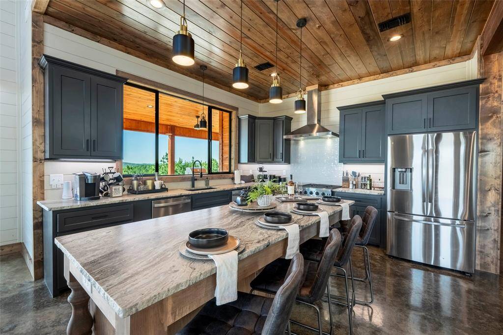 The kitchen island invites gathering and exploration