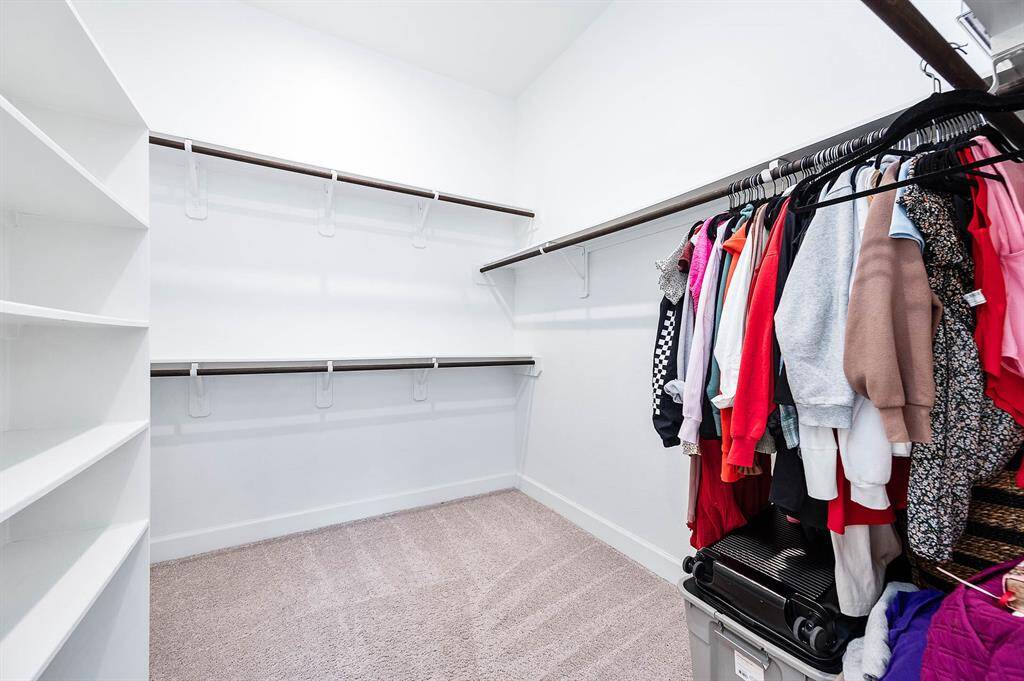 Ample room in the master closet!