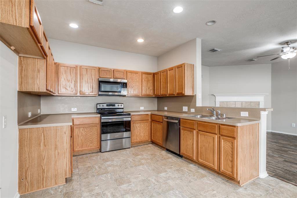 Stainless steel appliances.