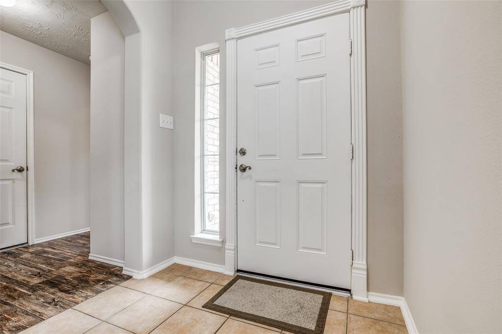 Tiled entry.
