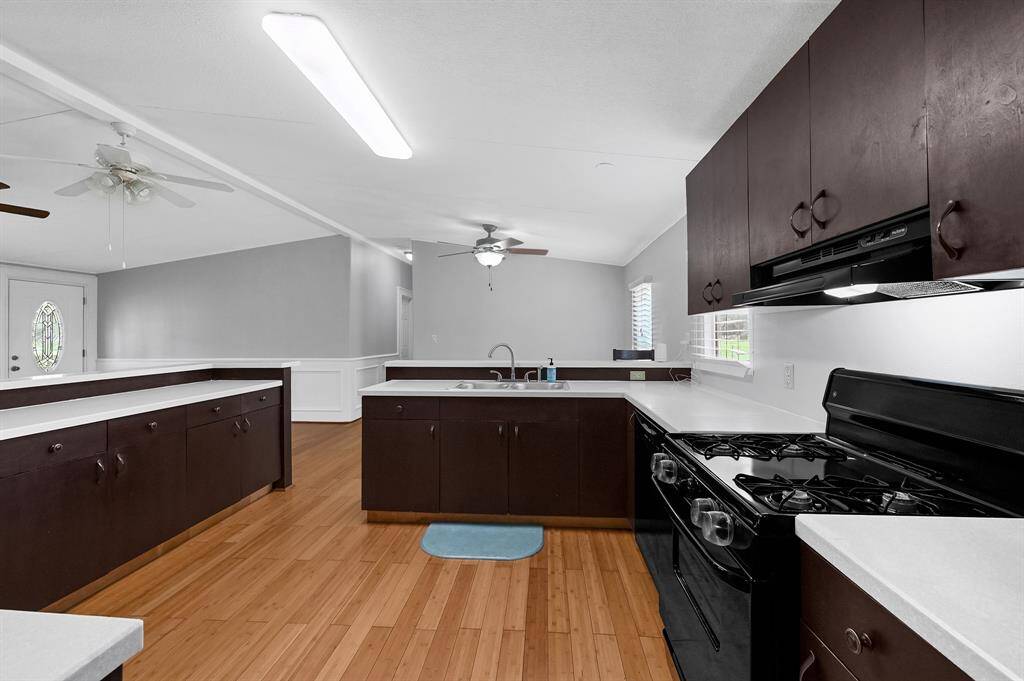 View from back of kitchen