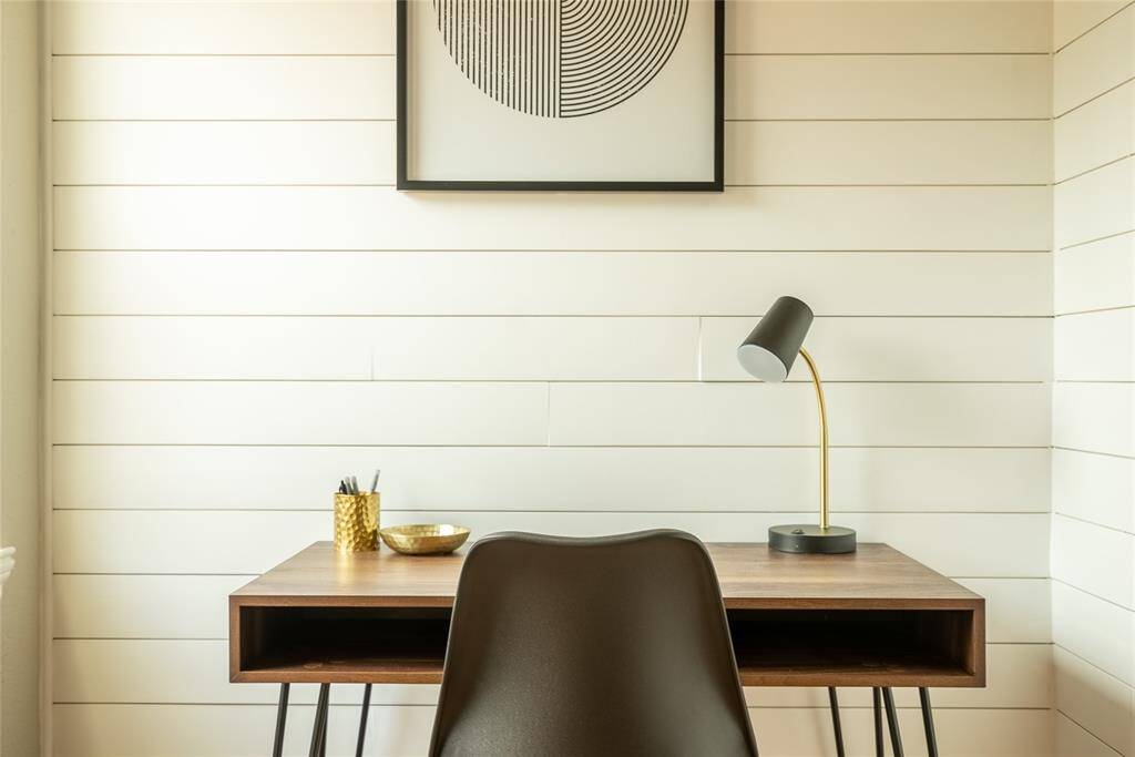 The attractive study nook is located at the rear of the home and receives gorgeous natural light.