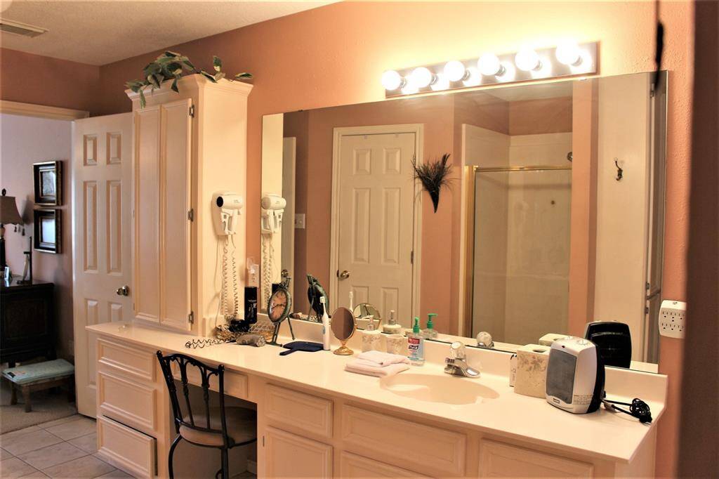 Built in vanity.