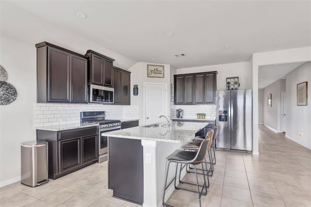 Kitchen with island.