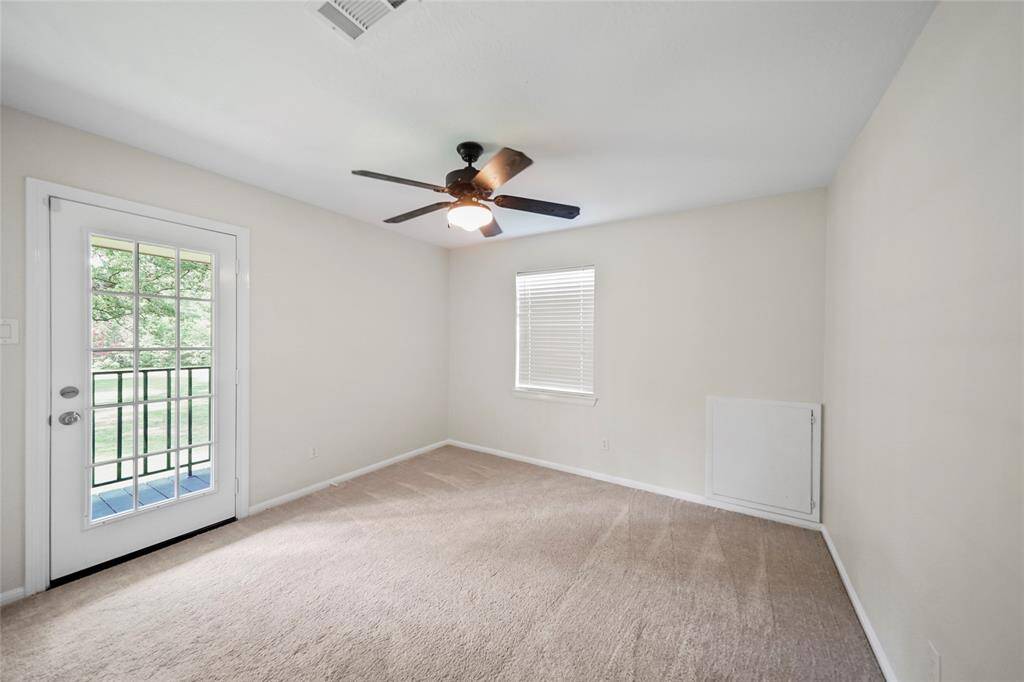 Upstairs bedroom with access to large terrace