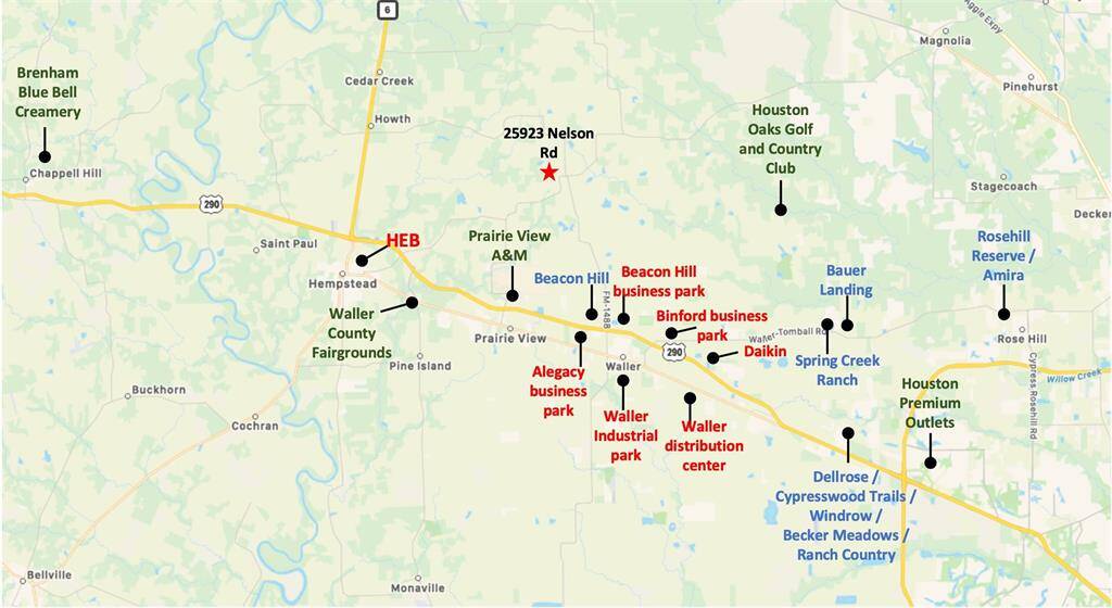 Significant business development in Waller County with several master-planned communities being built. New HEB distribution center is planned in Hempstead.