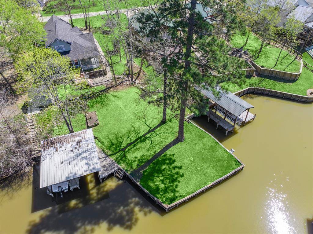 Arial View of Bulkheaded Back Yard.