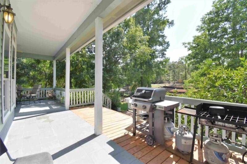 Plenty of room for outside cooking on this wrap-around porch.